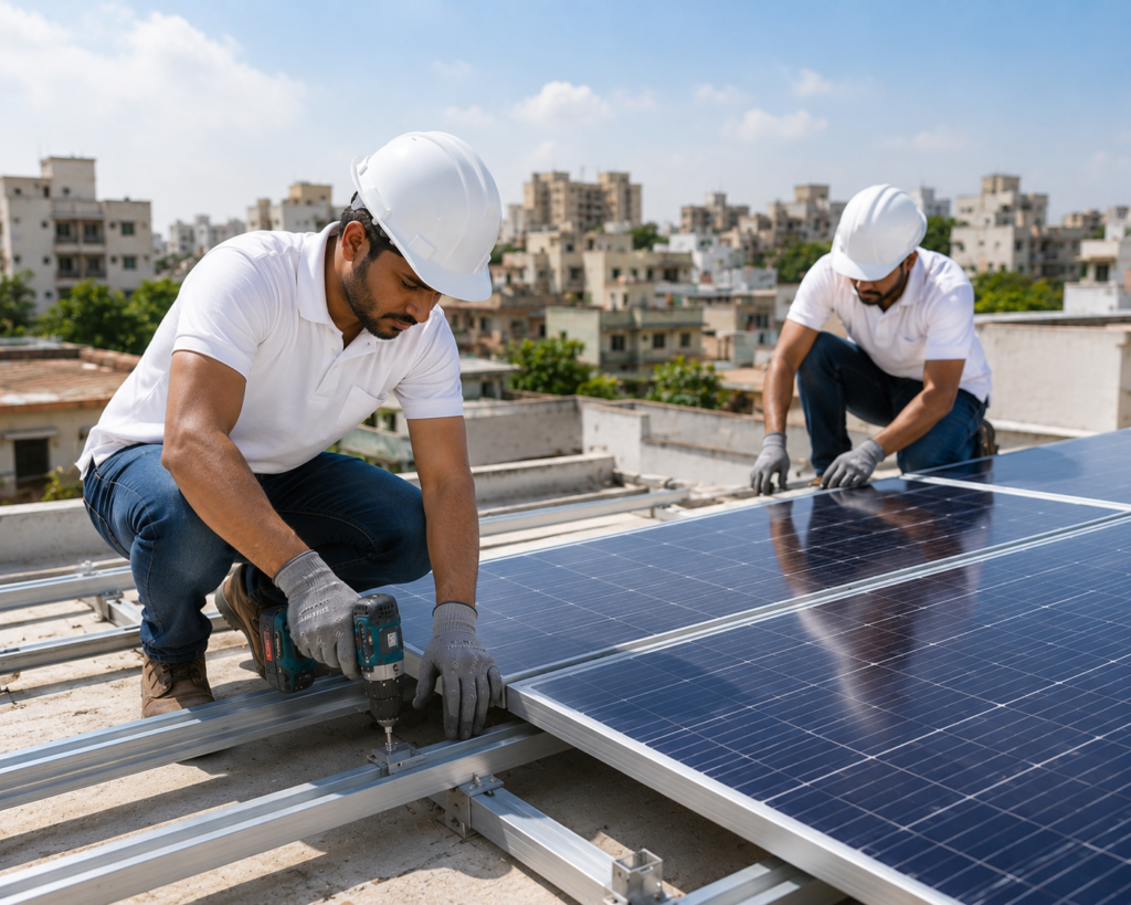 Professional rooftop solar installation services in Ahmedabad